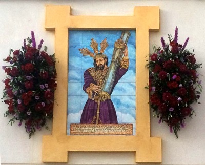 Mural colocado en la Iglesia de Guadalupe